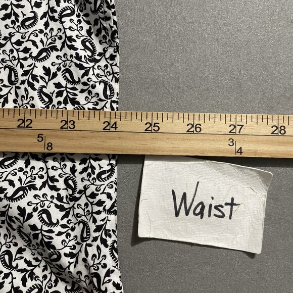 Croft & Barrow Button Up Shirt Plus Size 1X Black White Paisley Preppy Career - Picture 13 of 14